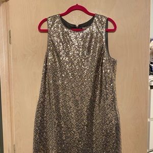 Banana republic sequin dress. Silver and gold.